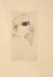 KHNOPFF Fernand 1858-1921,Donna mascherata,1914,Casa d'Aste Arcadia IT 2023-10-26
