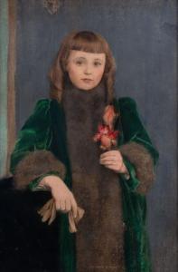 KHNOPFF Fernand 1858-1921,Portrait d\’Yvonne Suys,1890,Millon & Associés FR 2024-01-18