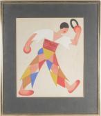 KHODASEVICH Valentina,an abstract figure in a harlequin costume,Dawson's Auctioneers 2021-09-30
