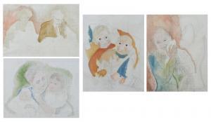 KHODOSSIEVITCH LEGER Nadia 1904-1982,Portraits de famille,Dogny Auction CH 2023-11-28