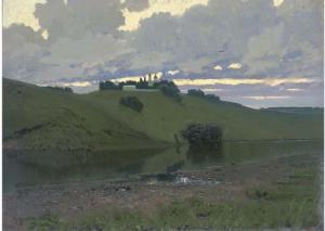 KHOLODOVSKI Michel,On the riverbank at dusk,1900,Christie's GB 2006-06-07