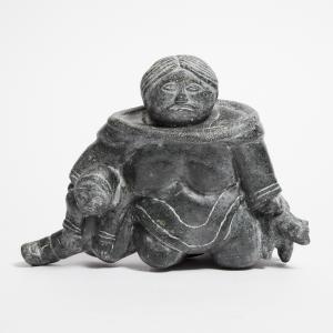 KIATAINAQ Ningiuq 1918,MOTHER WITH CHILD AND DOG,Waddington's CA 2023-11-30