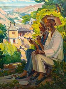 Kichigin Michail Alexandrovich,Two Chinese Men Smoking Pipes,5th Avenue Auctioneers 2016-10-02