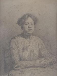 KIEHL Wilhelmina Johanna L 1862-1922,Portrait de Louise Guérineau,1904,Deburaux & Associ 2014-12-01