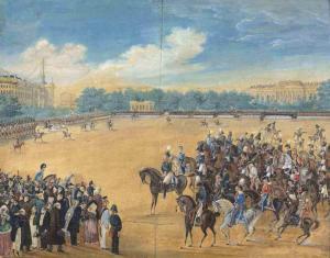 KIEL Lev Ivanovich,The Parade on the Field of Mars at the Inauguratio,1834,Christie's 2017-06-05