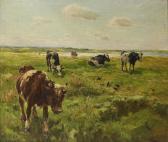 KIELLERUP Theodor Julius,Untitled (Cattle by the Coast),1948,Clars Auction Gallery 2020-01-19