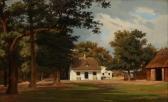 Kierkegaard Niels Chr,View from a small cottage on the outskirts of a fo,Bruun Rasmussen 2020-10-12