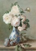 KIERS Catharina 1839-1930,White roses in a blue and white vase,Christie's GB 2006-01-24