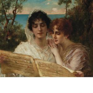 KIESEL Conrad 1846-1921,Young Ladies Reading a Manuscript,William Doyle US 2015-11-04
