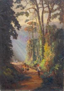 KIEVITS Frederik Anton 1887-1951,A road in de mountains near Jakarta,Venduehuis NL 2021-09-09