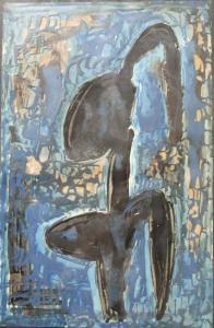 KIFFER Charles 1902-1992,Abstraction sur fond bleu,Kahn & Associes FR 2023-05-12