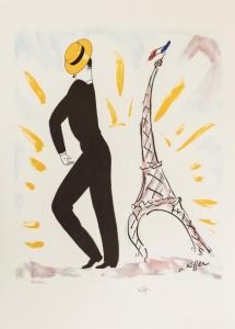 KIFFER Charles 1902-1992,Maurice Chevalier, Tour Eiffel,EVE FR 2016-06-20