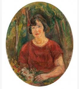 KIKOINE Michel 1892-1968,Portrait of young girl,1920,Matsa IL 2024-03-27