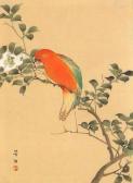 KIKUCHI Hobun 1862-1918,"Chattering Lorry and Camellia Sasanqua",1930,Winter Associates 2023-02-20