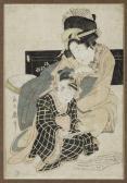 KIKUMARO KITAGAWA 1774-1836,Dame mit Mädchen,Galerie Koller CH 2012-05-08