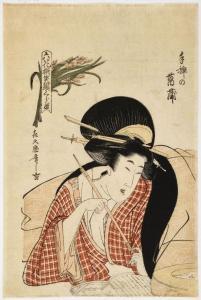 KIKUMARO KITAGAWA 1774-1836,Jeune fille allongée,Beaussant-Lefèvre FR 2024-02-02