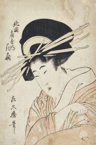 KIKUMARO KITAGAWA 1774-1836,THE COURTESAN HANAOGI OF THE OGIYA IN HOKKOKU,Sotheby's GB 2018-11-06