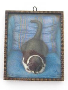 KILBURN Joyce,A cat on a chair,Hampstead GB 2016-05-17