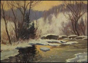 KILGOUR Andrew Wilkie 1868-1930,Creek in Winter,Heffel CA 2014-11-29