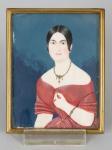 Killner,Portrait einer jungen Dame im roten Kleid,1900,Mette DE 2022-11-09