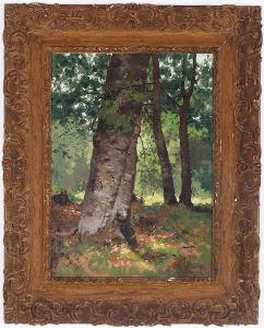 KIMBALL Charles Frederick 1831-1903,Sunshine Beyond the Maine Birches,Barridoff Auctions 2015-04-29