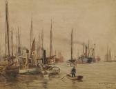 KIN'ICHIRO ISHIKAWA 1871-1945,Fishing Port,1905,Christie's GB 2012-11-25