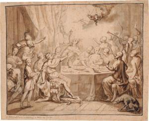 KINDERMANN DOMINIK 1739-1817,Das Gastmahl des Belsazar,Galerie Bassenge DE 2022-06-03