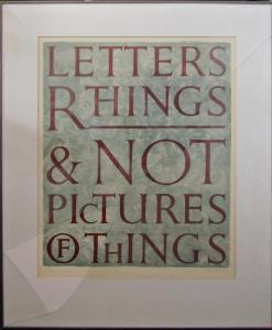 Kindersley David 1915-1995,LETTERS ARE THINGS,1971,Wotton GB 2022-12-29