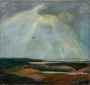 KINDT MAX 1896-1970,Landschaft mit Sonnenstrahlen; Stillleben mit Krug,Leo Spik DE 2021-12-09