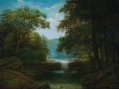 KING Albert F 1854-1945,Waterfall in a Forest Interior,Shannon's US 2007-10-25