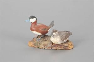 KING ALLEN J. 1878-1963,Miniature Ruddy Duck Pair,1940,Copley US 2022-07-15