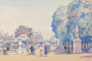 KING Cecil G. Charles 1881-1942,Spring, at the Luxembourg Gardens, Paris,John Nicholson 2019-01-30