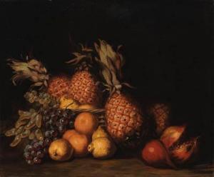 KING Charles Bird 1785-1862,Pomegranate, grapes and pineapples,1840,Christie's GB 1999-01-12