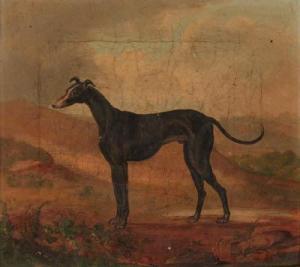 KING CHICHESTER J,A black greyhound in an extensive landscape,Christie's GB 1999-11-26