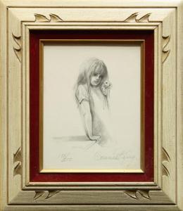 KING Connie,''Portrait of a Girl with Flowers'' and ''Three Gi,Clars Auction Gallery 2011-01-08