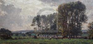 KING Edward R 1863-1951,Cattle in a river landscape,Gorringes GB 2018-09-25