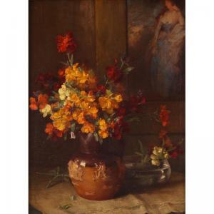 KING Elizabeth,Still life of summer flowers in a stoneware vase,Woolley & Wallis 2018-09-11