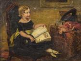 KING Haynes 1831-1904,untitled - child reading,Maynards CA 2017-03-29
