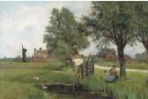 KING Henry John Yeend 1855-1924,A mother feeding her child by a pond,Christie's GB 2005-03-09