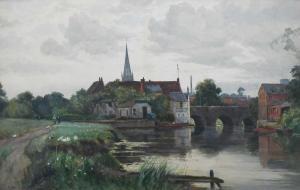 KING Henry John Yeend 1855-1924,The Thames at Abingdon,Woolley & Wallis GB 2024-03-06