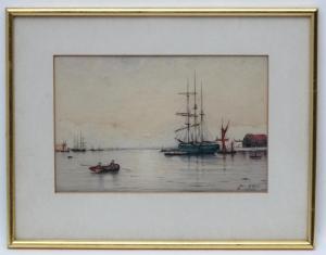 King John C 1800-1900,Harbour with shipping,Dickins GB 2017-07-07