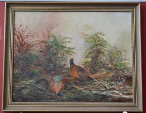 King Sylvia,Pheasants in Landscape,Bamfords Auctioneers and Valuers GB 2017-07-05