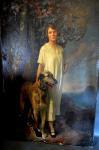 KING William Gunning,full length portrait of a girl standing with a dog,Jacobs & Hunt 2021-09-17