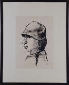 KINGMAN Eduardo 1913-1997,PROFILE OF GIRL IN HAT,1968,Charlton Hall US 2018-10-18