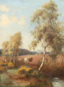 KINNEAR James B,Horses and a figure in a landscape with fields bey,John Nicholson 2020-12-07
