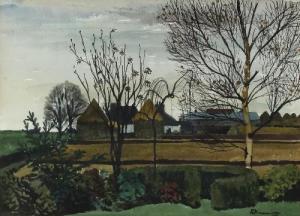 KINNEAR Leslie Gordon 1901-1976,November from my Window,1945,Simon Chorley Art & Antiques 2017-11-22