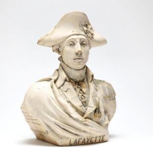 KINNEY Benjamin Harris 1821-1888,Bust of Lafayette,Leland Little US 2016-03-11