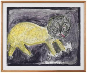 KINNEY Charles 1906-1991,Lion rabbit,Brunk Auctions US 2022-07-15