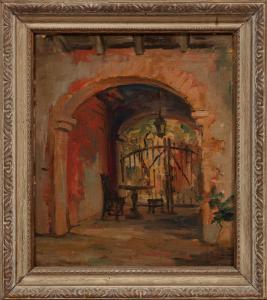 KINSEY Alberta 1875-1952,New Orleans Courtyard,Neal Auction Company US 2023-07-20