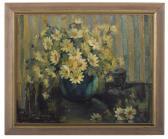 KINSEY Alberta 1875-1952,Still Life of Daisies in a Green Vase,New Orleans Auction US 2019-03-23